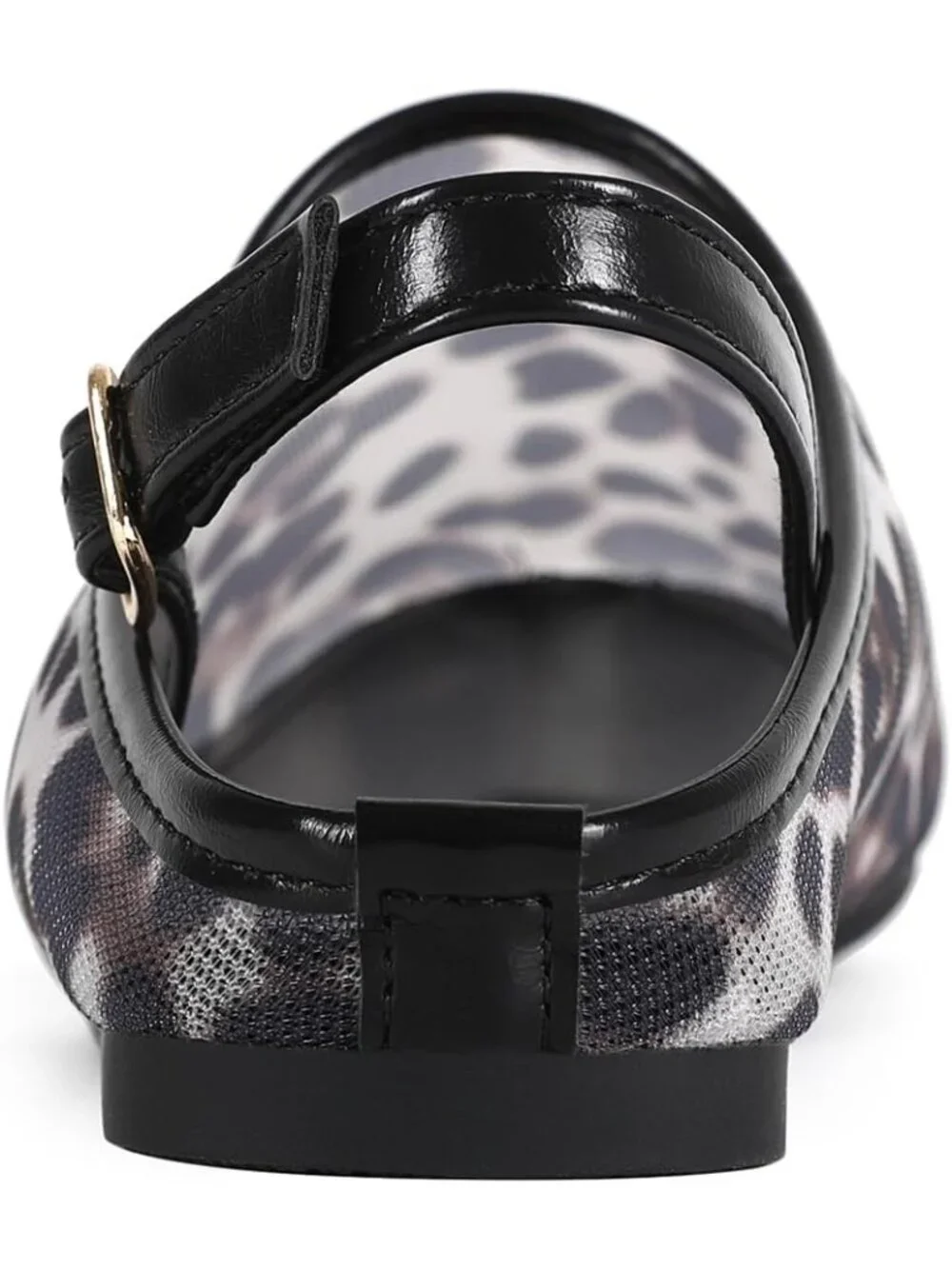 Women's Black Leopard Ballet Flat Mary Jane Animal Print Casual Comfortable Shoe